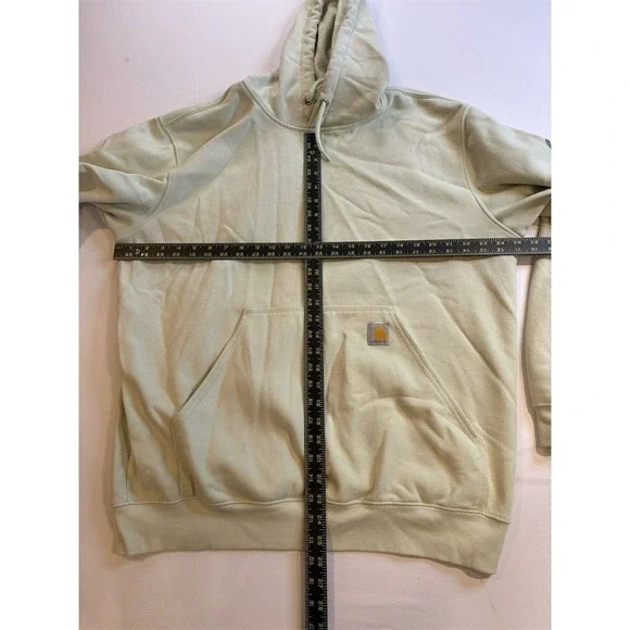 Carhartt Men's Loose Fit Hooded Sweatshirt Green Pullover Size L - Picture 7 of 7